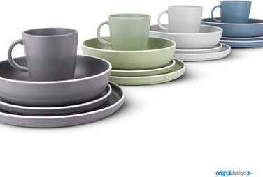 Набір меламінового посуду для кемпінгу 12 предметів - Тарілки та миски для 2-4 осіб DOLOMIT Midday - Штабелюється, стійкий до подряпин Midday, 12 предметів