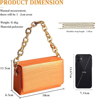 Оранжеве вечірнє клатч-каше з паєтками для весілля та особливих подій. Елегантна сумочка на ланцюжку через плече.