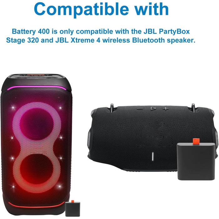 Запасний акумулятор SLODA для портативної колонки JBL PartyBox Stage320 Xtreme 4, акумуляторний (7,4 В 10000 мАг)