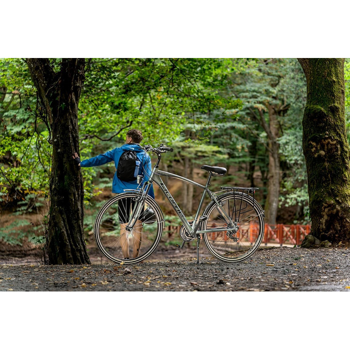 Велосипед Licorne Bike преміум-класу для трекінгу 28 дюймів для чоловіків, хлопців та жінок з 21 швидкістю передач, Citybike Life MV-ATB White 0 метрів