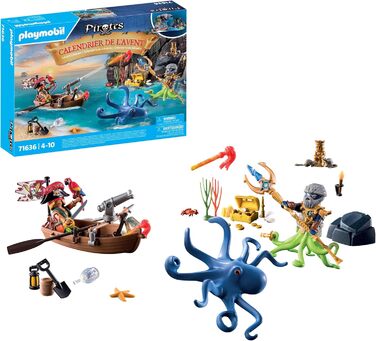 Адвент-календар PLAYMOBIL Pirate 71636, 98 деталей