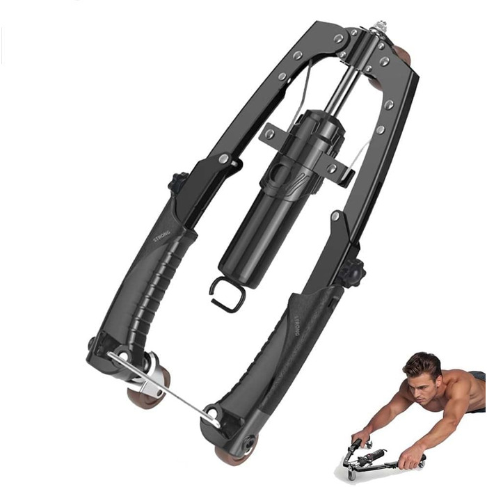 Гідравлічний тренажер для жиму від грудей, регульований тренажер для рук, портативний домашній фітнес-пристрій для тонізування рук та силових тренувань, тренажер для тренування грудей для чоловіків та жінок