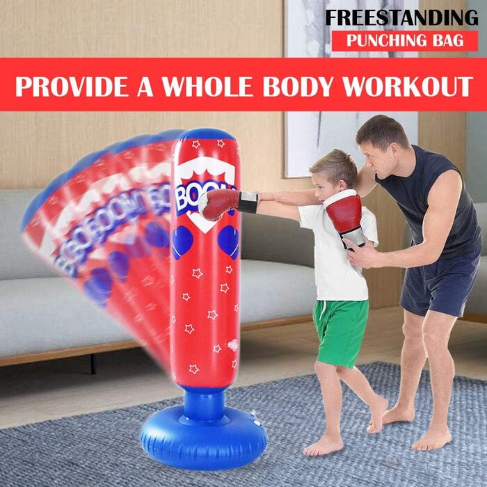 Боксерська груша JanTeelGO Kids 120 см, боксерська груша для миттєвого відскоку для занять кікбоксингом, карате, тхеквондо для зня