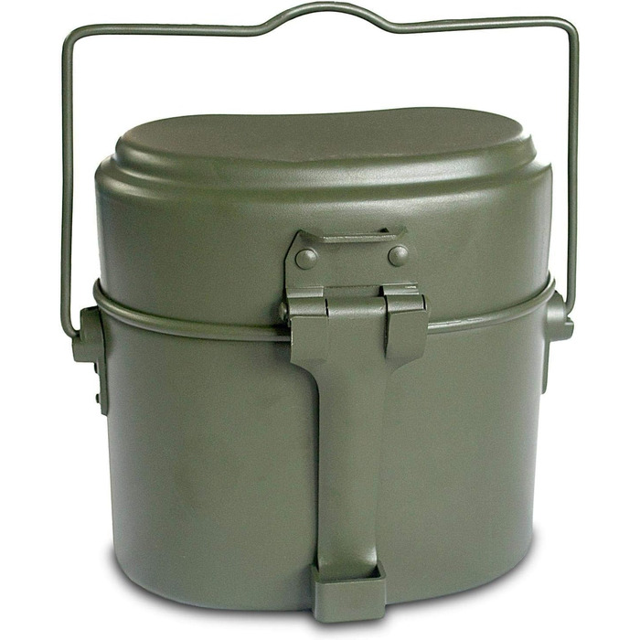 Набір столового посуду Збройних сил Німеччини Бунд столові прибори алюмінієвий посуд BW чашка з нержавіючої сталі оливкового кольо