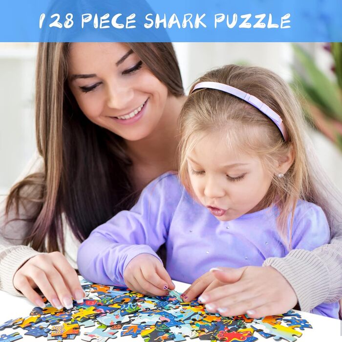 Дитячий пазл FORMIZON, 128 елементів, елементи пазла з тваринами, іграшка-пазл Океан, розвиваюча іграшка, дитячий пазл у подарунок