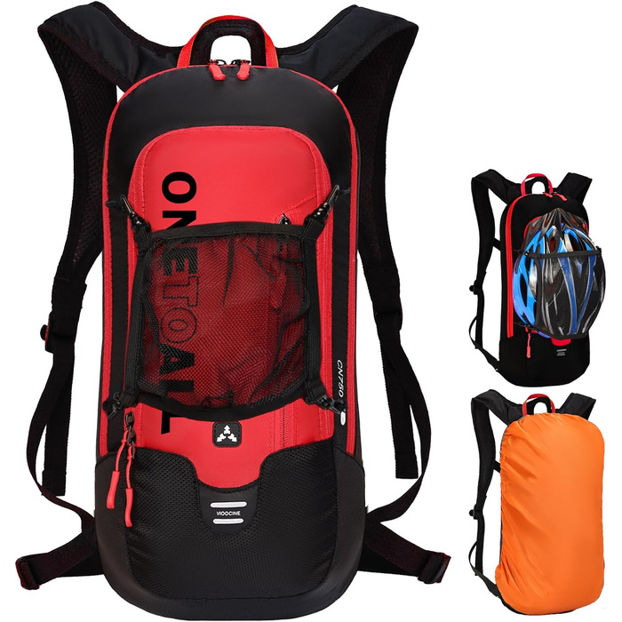 Велосипедний рюкзак LOCAL LION, 6 л/10 л/12 л, водонепроникний, з дощовиком та гідратацією, чорний, для бігу, походів, MTB