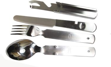 Невідомий набір столових приборів Збройних сил Німеччини. Оригінальний набір столових приборів з нержавіючої сталі. Польовий набір столових приборів. Оригінальні Збройні сили Німеччини. НОВИНКА, тепер із практичним неопреновим чохлом.