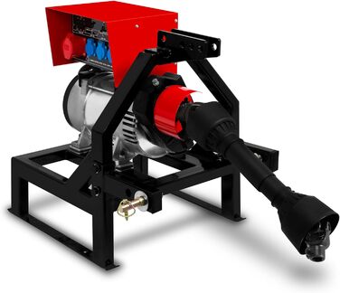 Генератор ВВП EBERTH 18.75 кВА, аварійний генератор AVR, 3x230V / 400V IP44, ВВП 1-3/8 6 зубів, 3-х точкова підвіска, генератор для сільського господарства, рекомендована потужність ВВП 25 к.с.