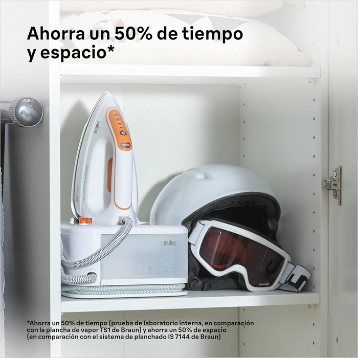 Парова прасувальна станція Braun CareStyle Compact Pro IS 2561 WH, парова праска з підошвою FreeGlide 3D, вертикальна подача пари,