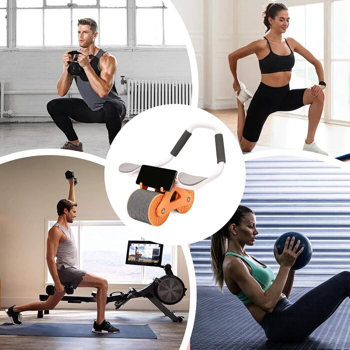 Ролик для черевного пресу знімне обладнання для тренування м&39язів живота, портативний ролик для тренування м&39язів живота з протиковзкими ручками, тренажер для зміцнення м&39язів кора для чоловіків та жінок, фітнес-вправи, тонізування м&39язів живота, 