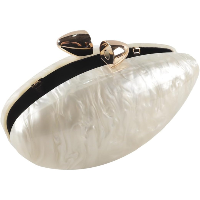 Акриловий клатч у формі мушлі, модна вечірня сумочка з металевого акрилу, блискучі гаманці та сумочки у формі яйця для жінок, весільні вечірки