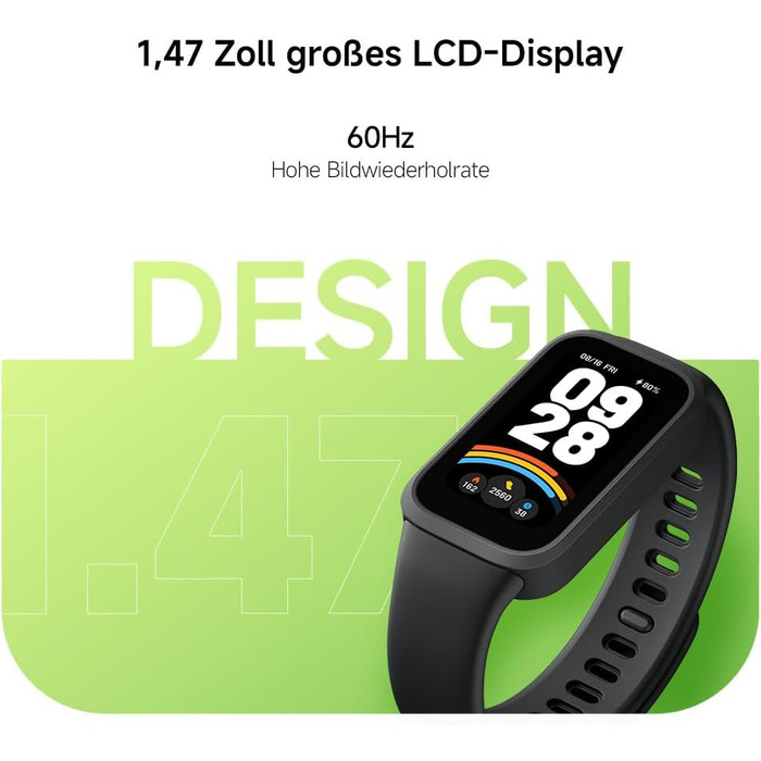 Дюймовий TFT-дисплей, 18 днів автономної роботи, 50 спортивних режимів, датчик SpO, водонепроникність до 5 атм, 9 Active White 1,47-