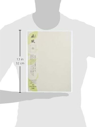 Японський рисовий папір ONAO, папір для друку формату А4 (30 аркушів), багатоцільовий копіювальний папір для лазерних та струменевих принтерів, зроблено в Японії, білий