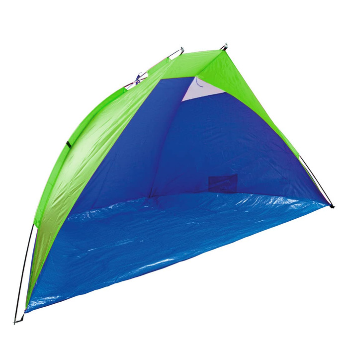 Пляжний навіс Lido із захистом від ультрафіолету 40, приблизно 2,7 x 1,2 x 1,2 м, легкий та компактний для транспортування, ідеально підходить для пляжу, відкритого басейну, саду та відпустки, зелений, 40321 -