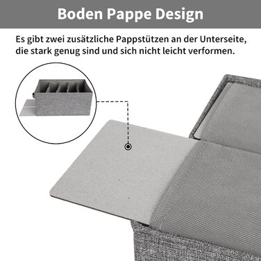 Органайзер для штанів GRANNY SAYS для гардеробу, 2 шухляди-органайзери, органайзер для гардеробу для футболок, світло-сірі коробки-органайзери для джинсів для гардеробу, складні коробки для зберігання одягу, 2 шт., світло-сірий