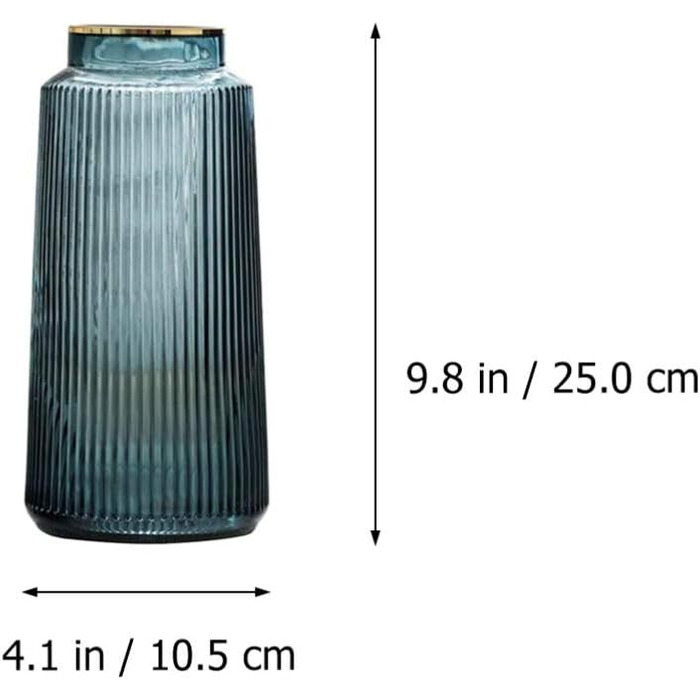 Ретро скляна ваза з вертикальною смужкою Декоративна ваза для квітів Скляна ваза з вертикальною смужкою
