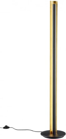Стійка LED-лампа Trio Texel 474410179, 15 Вт, з димером, чорний/золотий, 25 x 25 x 142.5 см