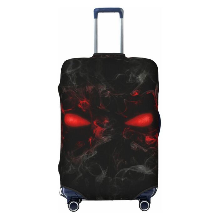 Чохол для багажу Похмурий Череп з еластичної тканини, захисний від подряпин та пилу, чорний, розмір 85 см