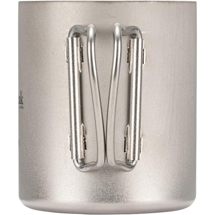 Титанова кружка Snow Peak Double Wall 300, сіра, легка ізольована кружка для кемпінгу, походів та активного відпочинку, титанова, (упаковка з 1)