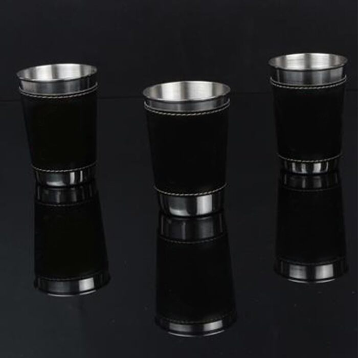 Маленькі чарки з нержавіючої сталі об&39ємом 70 мл з футляром для перенесення, портативні келихи для вина в поході, ударостійкі металеві чашки для подорожей на природі та пікніків