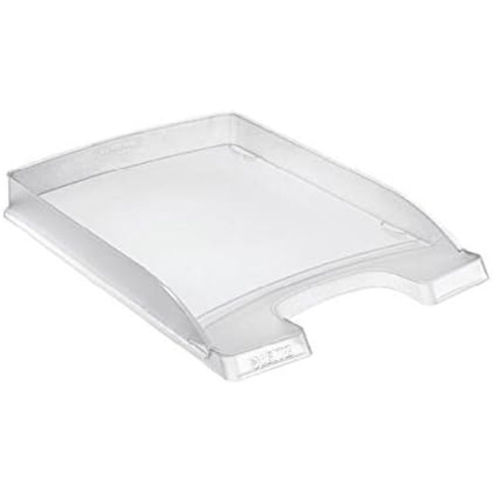 Лоток для листів Leitz Flat A4, упаковка з 10 шт. , високоякісний лоток для листів, штабельований настільний органайзер, сумісний із серією Plus, прозорий, 52370003 прозорий, 10 шт. (35,7 x 25,5 x 3,5 см)