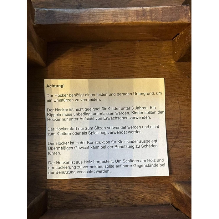 Дитячий стілець FairEntry, табурет, дитячий стілець з масиву дерева з мотивом динозавра, висота сидіння 25 см для нашої дитячої гр