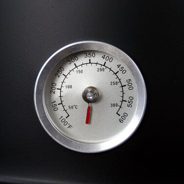 В-1 Дим-гриль Вугільний гриль з кришкою для копчення, смаження та приготування (з резервуаром для води, 2 решітками для грилю, гачками для копчення, термометром) Димна бочка для саду та кемпінгу, 400 3-