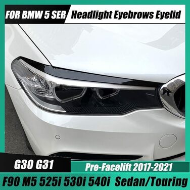 Брови TAKENE для BMW 5 Series 5 Series G30 G31 M5 520 525 530 540 2017-2021, Чохол для брів, Рамки фар, Захисна плівка та заміна декору