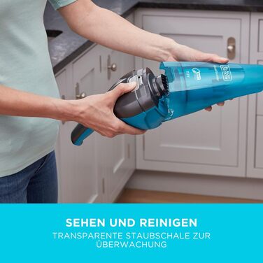 Акумуляторний ручний пилосос для вологого та сухого прибирання BlackDecker пилосос 7,2 В, WDC215WA-QW