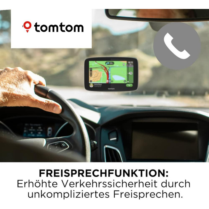 Навігаційний пристрій TomTom GO Essential (6 дюймів, уникнення заторів завдяки TomTom Traffic, оновлення карт Європи, дзвінки в режимі hands-free, оновлення через Wi-Fi) 6 дюймів Новий