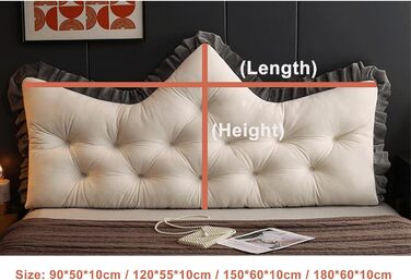 Звичайна оксамитова подушка для спини ліжка, подушка для читання для ліжка та дивана, зручна та м&39яка клиноподібна подушка для узголів&39я ліжка зі знімним чохлом, настінна подушка для ліжка, велика подушка для дивана, подушка для підтримки спини, черво