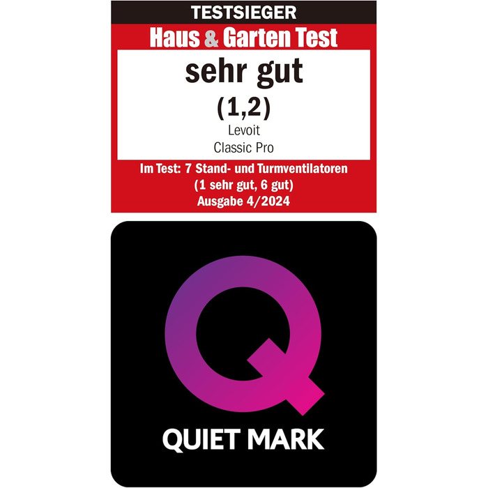 Баштовий вентилятор Levoit для спальні, потужний енергозберігаючий вентилятор 7,5 м/с 23 Вт, дуже тихий колонний вентилятор 25 дБ