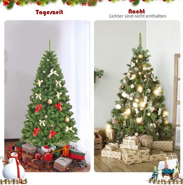 Штучна ялинка з металевою підставкою 180 см COSTWAY