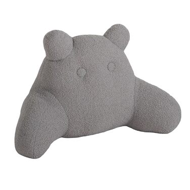 Подушка для читання Mingfuxin для ліжка та дивана, подушка для читання для дітей та дорослих, щоб сидіти на ліжку, подушка для читання зі спинкою, подушка для підтримки підлокітників зі знімним чохлом для спокійного перегляду телевізора, світло-сіра