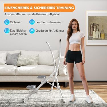 Портативний крос-трейнер, вертикальний тренажер для скелелазіння CEIEVER з регульованими педалями, вантажопідйомність 150 кг, складний степер для сходів із РК-дисплеєм інструментів для домашніх тренувань, тренажерний зал