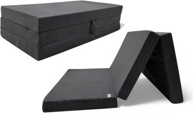 Складаний матрац, Складаний матрац, Розкладний гостьовий матрац, Дорожній матрац, Сірий, 120x200x10 см