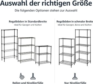 Блок для зберігання Storeo Basics з 4 полицями, регульованими по висоті полицями та ніжками, максимальна вага 640 кг, чорний, 35,5 x 91,4 x 137,1 см (Г x Ш x В) чорний 4 полиці без коліс