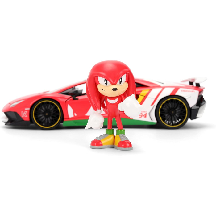 Іграшковий набір Jada Toys Sonic Lamborghini Aventador SV (19 см) та фігурка Наклз (7 см) металева модель авто з відкриваючими деталями для дітей від 8 років