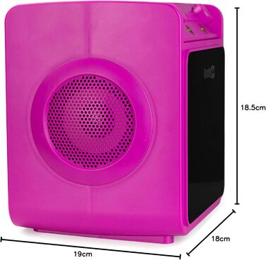 Караоке-машина RockJam 10 Вт, акумуляторна, з двома мікрофонами, рожева