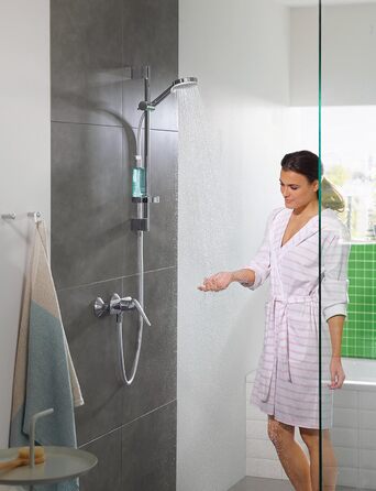 Душовий набір hansgrohe Crometta, 0,65 м, з мильницею, 2 типи струменів, білий/хром (економний режим 6 л/хв)