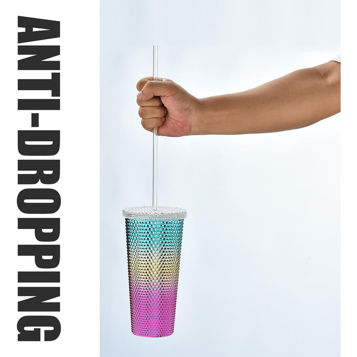 Дюймові багаторазові пластикові соломинки, кольорові соломинки для банки та кухля 40/30/24 унцій, зі щітками для чищення 10 шт. (1