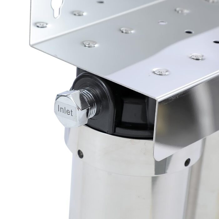 Ступенева система фільтрації води під раковиною, ультрафільтрація 0,01 мікрона, 10-футовий корпус резервуара з нержавіючої сталі, пряме підключення та швидка заміна, 3-