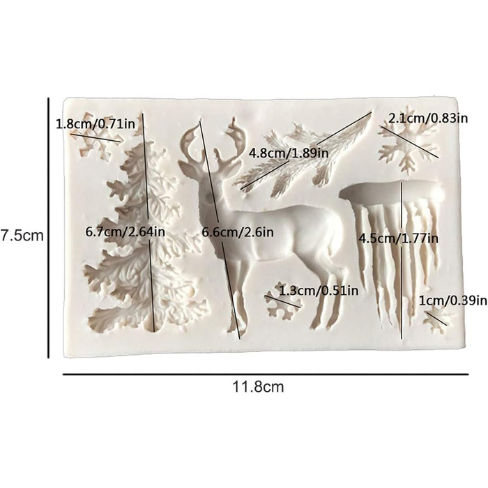 Набір із 2 силіконових форм для випічки на різдво TheStriven