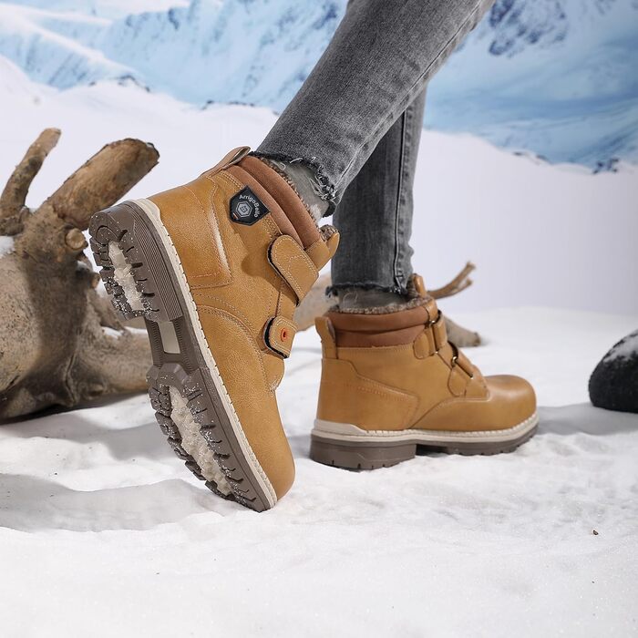 Дитяче зимове взуття ARRIGO BELLO, зимові чоботи, для хлопчиків та дівчаток, розміри 31-38, застібка на липучці, на підкладці, теплі, зручні, нековзні зимові чоботи, жовті, розмір 37 EU