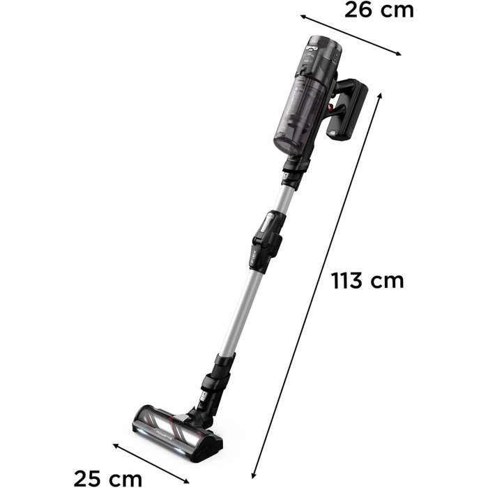 Акумуляторний пилосос Rowenta X-Force Flex 13.60 (RH9A36WV) для алергіків, глибоке очищення, Flex-зєднувач, 150 Air Watt, до 60 хв роботи, Made in France
