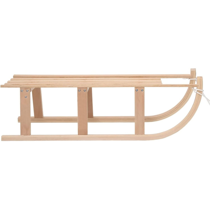 Сани Давос дерев'яні санки снігові з тяговим канатом для зимових видів спорту катання на лижах на відкритому повітрі 110 х 40 х 34