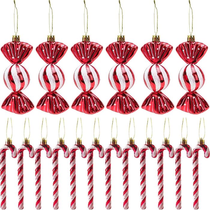 Різдвяних прикрас у формі цукерок 18 шт Winwild