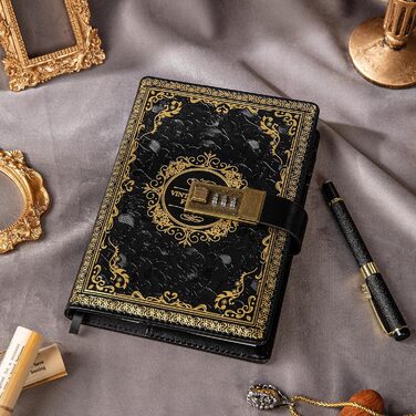 Вінтажний шкіряний щоденник із кодовим замком формат В6