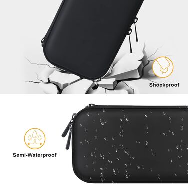 Дорожній жорсткий чохол для портативного ручного небулайзера для дорослих і дітей, тримач для астматичного інгалятора міні сітчастий небулайзер для проблем з диханням, чорний (тільки чохол)