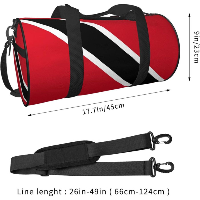 Дорожня сумка з прапором Тринідаду і Тобаго, велика спортивна сумка, сумка для вихідних для чоловіків та жінок